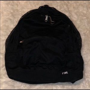 VS pink all black mesh backpack